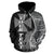 Wallis and Futuna Polynesian Custom Zip up Hoodie Coconut Black - Polynesian Pride