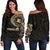 Tokelau Polynesian Tattoo Style Off Shoulder Sweater A7 Black - Polynesian Pride