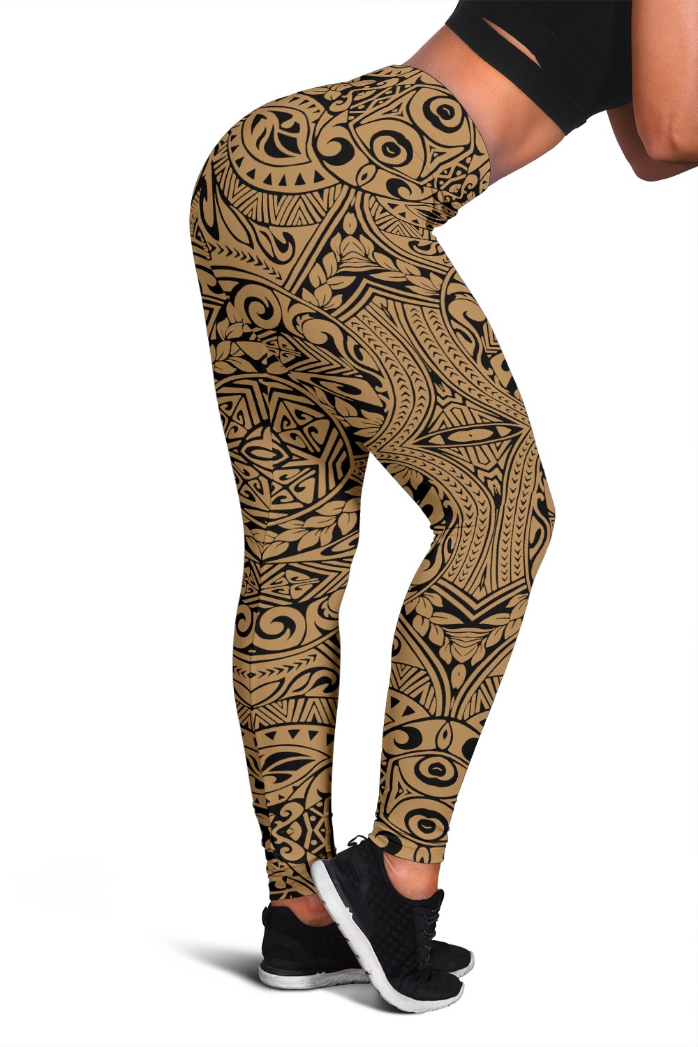 Polynesian Culture Gold Hawaii Women's Leggings AH Gold - Polynesian Pride