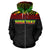 Tuvalu Polynesian Custom Zip up Hoodie Horizontal Reggae - Polynesian Pride