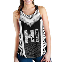 Hawaiian Kanaka Polynesian Women's Racerback Tank Active White - Polynesian Pride