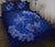 Hawaii Yin Yang Turtle Shark Hibiscus Plumeria Quilt Bed Set - Blue - Polynesian Pride