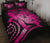 Hawaii Turtle Hibiscus Polynesian Vintage Quilt Bed Set - Pink - Polynesian Pride