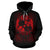 Tonga Polynesian ll Over Custom Hoodie Red Tribal Pattern - Polynesian Pride