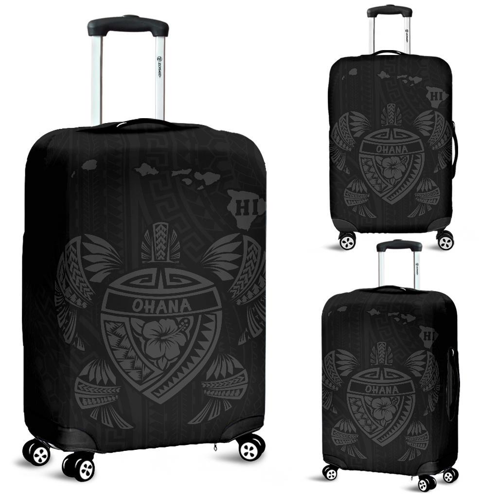 Hawaii Kakau Polynesian Turtle Map Luggage Covers - Grey Grey - Polynesian Pride