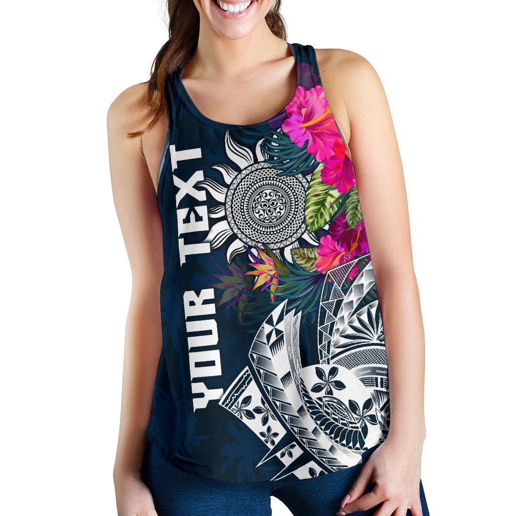 Polynesian Custom Personalised Women's Racerback Tank - Summer Vibes - Polynesian Pride