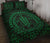 Hawaiian Kakau Honu Arc Green Polynesian Quilt Bed Set - Polynesian Pride