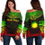 Nauru Polynesian Chief Custom Personalised Women's Off Shoulder Sweater - Reggae Version Art - Polynesian Pride