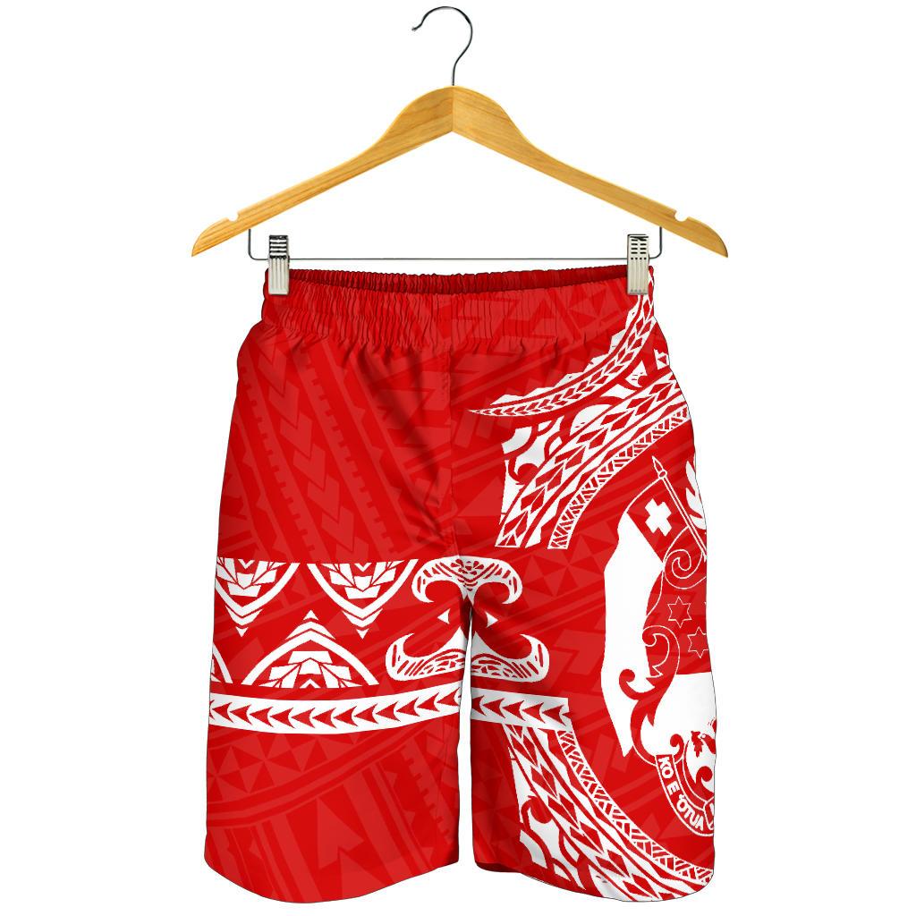 Tonga Polynesian All Over Print Men's Short Red - Polynesian Pride