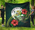 Niue Polynesian Premium Quilt - Green Turtle Hibiscus Green - Polynesian Pride