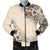 Fiji Men's Bomber Jacket - The Beige Hibiscus - Polynesian Pride