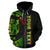 Niue Polynesian Custom Zip up Hoodie Line Reggae - Polynesian Pride