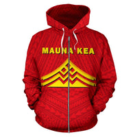 Hawaii Mauna Kea Polynesian Zip up Hoodie - Polynesian Pride
