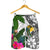 Nauru Men's Short White - Turtle Plumeria Banana Leaf Crest - Polynesian Pride