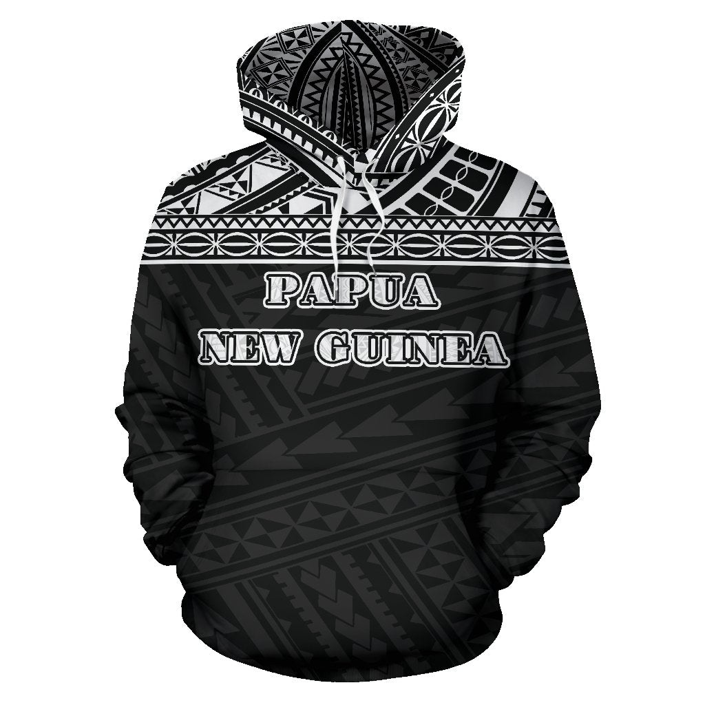 Papua New Guinea All Over Hoodie Polynesian Black Version - Polynesian Pride