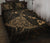 Hawaii Manta Ray Map Polynesian Gold Quilt Bed Set - Polynesian Pride