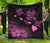 Hawaii Hibiscus Map Polynesian Ancient Purple Premium Quilt Purple - Polynesian Pride