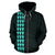 Polynesian Kakau Kanaka Maoli Map of Hawaii Custom Zip Hoodie Turquoise - Polynesian Pride