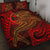 Guam Polynesian Quilt Bed Set - Red Shark Polynesian Tattoo Red - Polynesian Pride