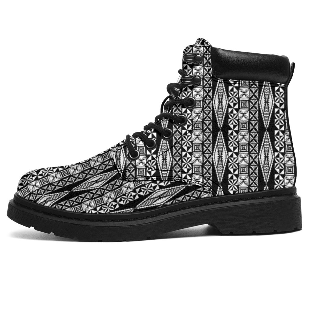 Polynesian 06 Season Boots - Polynesian Pattern Black - Polynesian Pride