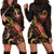 Guam Polynesian Hoodie Dress - Turtle With Blooming Hibiscus Gold Gold - Polynesian Pride