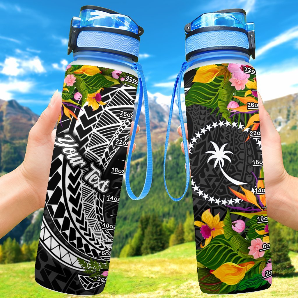 Chuuk State Custom Personalised Hydro Tracking Bottle - Seal Spiral Polynesian Patterns Hydro Tracking Bottle - Chuuk 32oz Large - Polynesian Pride