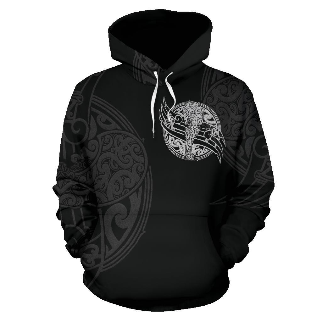 New Zealand Hoodie, Maori Warrior Tattoos Pullover Hoodie - Polynesian Pride