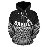 Hawaii Polynesian Zip up Hoodie Black Pride Map and Seal - Polynesian Pride