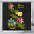 Solomon Islands Polynesian Shower Curtain - Plumeria Tribal 177 x 172 (cm) Black - Polynesian Pride