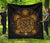 Polynesian Premium Quilt - Gold Sea Turtle Maori Style Gold - Polynesian Pride