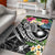 Marshall Islands Polynesian Area Rug - Summer Plumeria (Black) Black - Polynesian Pride