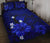 Hawaii Turtle Poly Tribal Quilt Bed Set - Blue - Polynesian Pride