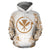 Hawaii Hoodie Kanaka Maoli Polynesian Tattoo White Gold - Polynesian Pride