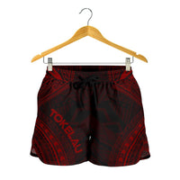 Tokelau Women's Shorts - Polynesian Chief Red Version Women Red - Polynesian Pride