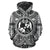 Tonga ll Over Hoodie Tonga Coat of rms Polynesian White Black Unisex Black - Polynesian Pride