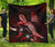 New Caledonia Polynesian Premium Quilt - Turtle With Blooming Hibiscus Red - Polynesian Pride