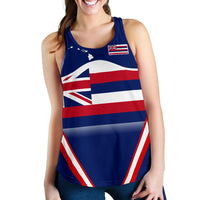 Hawaii Coat Of Arms Women's Racerback Tank Line Sport - Polynesian Pride