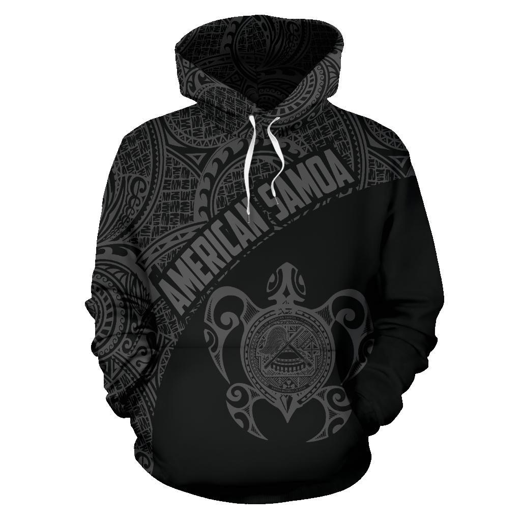 American Samoa Hoodie American Samoa Seal In Turtle Polynesian Tattooe 01 - Polynesian Pride