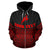 Yap Polynesian Custom Zip up Hoodie Red Black Pride Map and Seal - Polynesian Pride