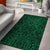 Hawaii Area Rug Polynesian Kakau Turtle AH Rug Green - Polynesian Pride