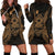 Guam Polynesian Hoodie Dress Map Gold Gold - Polynesian Pride