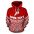 Yap Polynesian Custom Zip up Hoodie Red Pride Map and Seal - Polynesian Pride