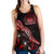 Samoa Polynesian Women Tank Top - Turtle With Blooming Hibiscus Red - Polynesian Pride