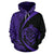 Polynesian Turtle Map of Hawaii Hoodie Purple Circle Style - Polynesian Pride