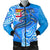 Fiji Men's Bomber Jacket - Blue Shark Polynesian Tattoo Blue - Polynesian Pride