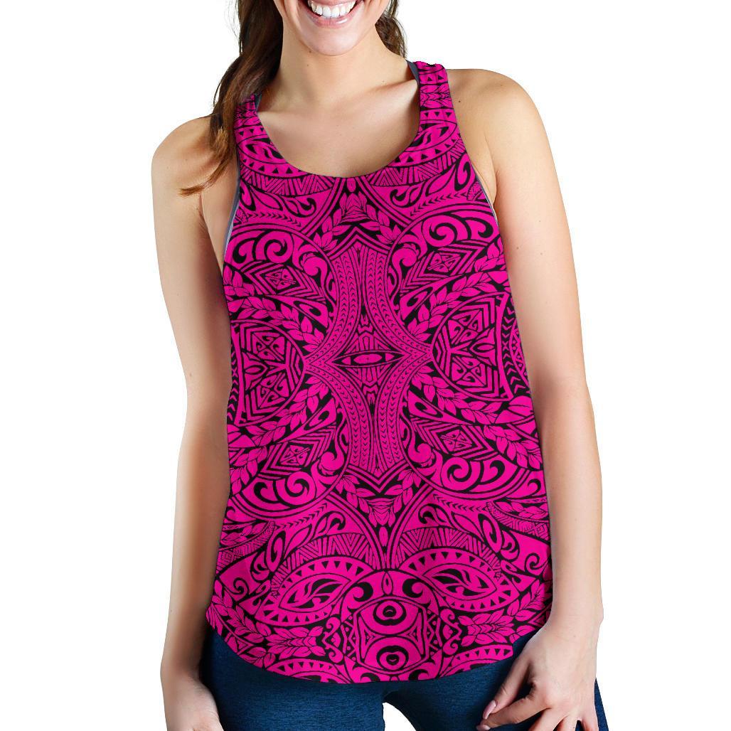 Polynesian Culture Pink Women's Racerback Tank Top Pink - Polynesian Pride