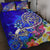 Polynesian Quilt Bed Set - Turtle Plumeria Blue Color Blue - Polynesian Pride