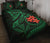 Hawaiian Polynesian Quilt Bed Set - Kanaka Maoli & Green Manta Ray Turtle Tentacle Green - Polynesian Pride