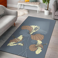 Hibiscus Art Water Area Rug AH Black - Polynesian Pride