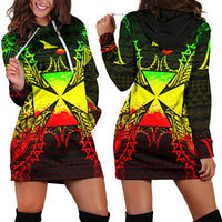 Wallis And Futuna Polynesian Hoodie Dress Map Reggae Reggae - Polynesian Pride